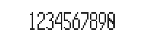 5×12数字点阵字体 ddN512AB1388