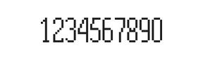 5×12数字点阵字体 ddN512AB1391