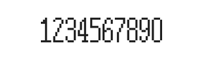 5×12数字点阵字体 ddN512AB1392
