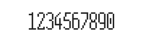 5×12数字点阵字体 ddN512AB1393