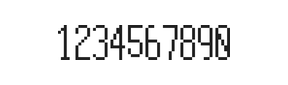 5×12数字点阵字体 ddN512AB1396