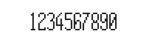5×12数字点阵字体 ddN512AB1401