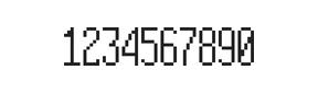 5×12数字点阵字体 ddN512AB1403