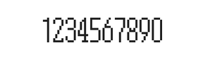 5×12数字点阵字体 ddN512AB1406