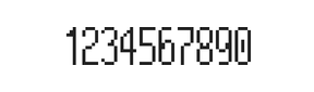 5×12数字点阵字体 ddN512AB1410