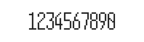 5×12数字点阵字体 ddN512AB1412