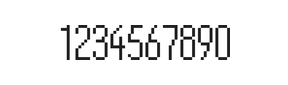 5×12数字点阵字体 ddN512AB1413