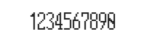 5×12数字点阵字体 ddN512AB1414