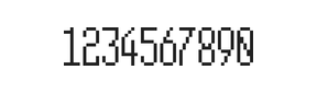 5×12数字点阵字体 ddN512AB1417