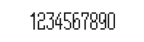 5×12数字点阵字体 ddN512AB1420