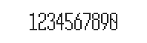 5×12数字点阵字体 ddN512AB1421
