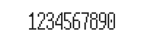5×12数字点阵字体 ddN512AB1422