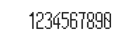 5×12数字点阵字体 ddN512AB1424