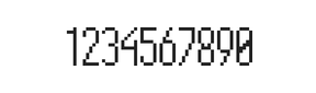5×12数字点阵字体 ddN512AB1427