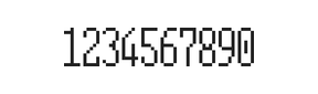 5×12数字点阵字体 ddN512AB1429