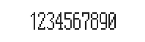5×12数字点阵字体 ddN512AB1434