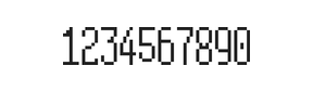 5×12数字点阵字体 ddN512AB1435