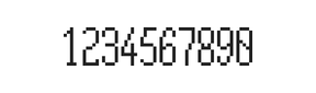 5×12数字点阵字体 ddN512AB1441