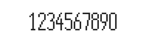 5×12数字点阵字体 ddN512AB1442