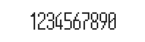 5×12数字点阵字体 ddN512AB1449