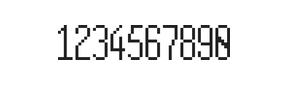 5×12数字点阵字体 ddN512AB1452