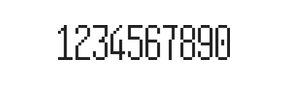 5×12数字点阵字体 ddN512AB1455
