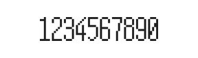 5×12数字点阵字体 ddN512AB1463