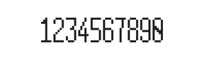 5×12数字点阵字体 ddN512AB1465