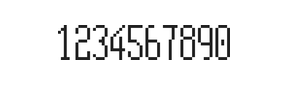 5×12数字点阵字体 ddN512AB1466
