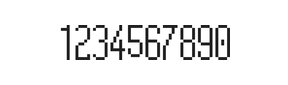 5×12数字点阵字体 ddN512AB1468