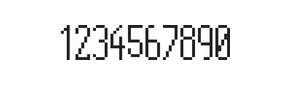 5×12数字点阵字体 ddN512AB1475