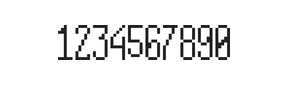 5×12数字点阵字体 ddN512AB1477
