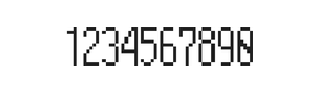 5×12数字点阵字体 ddN512AB1480