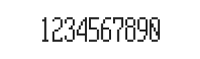 5×12数字点阵字体 ddN512AB1481
