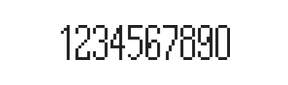 5×12数字点阵字体 ddN512AB1482
