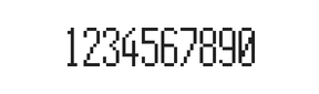 5×12数字点阵字体 ddN512AB1485