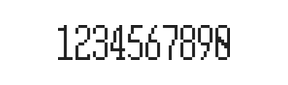 5×12数字点阵字体 ddN512AB1487