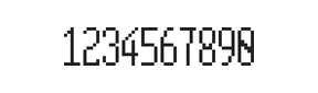5×12数字点阵字体 ddN512AB1489