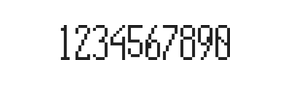 5×12数字点阵字体 ddN512AB1490