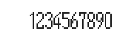 5×12数字点阵字体 ddN512AB1492