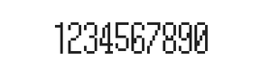 5×12数字点阵字体 ddN512AB1493