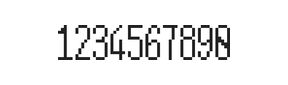 5×12数字点阵字体 ddN512AB1494
