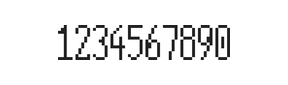5×12数字点阵字体 ddN512AB1496