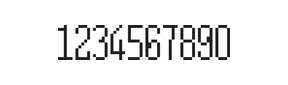 5×12数字点阵字体 ddN512AB1497