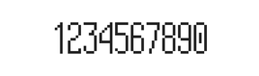 5×12数字点阵字体 ddN512AB1502