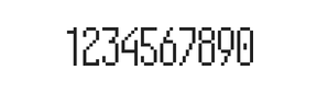 5×12数字点阵字体 ddN512AB1504