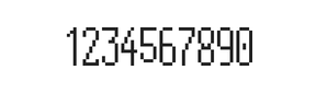 5×12数字点阵字体 ddN512AB1510
