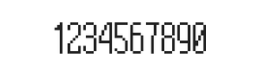 5×12数字点阵字体 ddN512AB1512