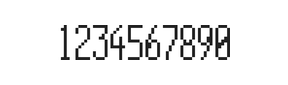 5×12数字点阵字体 ddN512AB1513