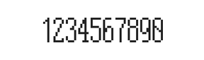 5×12数字点阵字体 ddN512AB1514